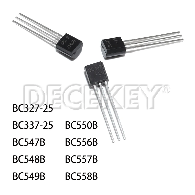 100pcs BC327 BC337 BC517 BC547 BC548 BC549 BC550 BC556 BC557 BC558 TO-92Transistor NPN PNP New Original
