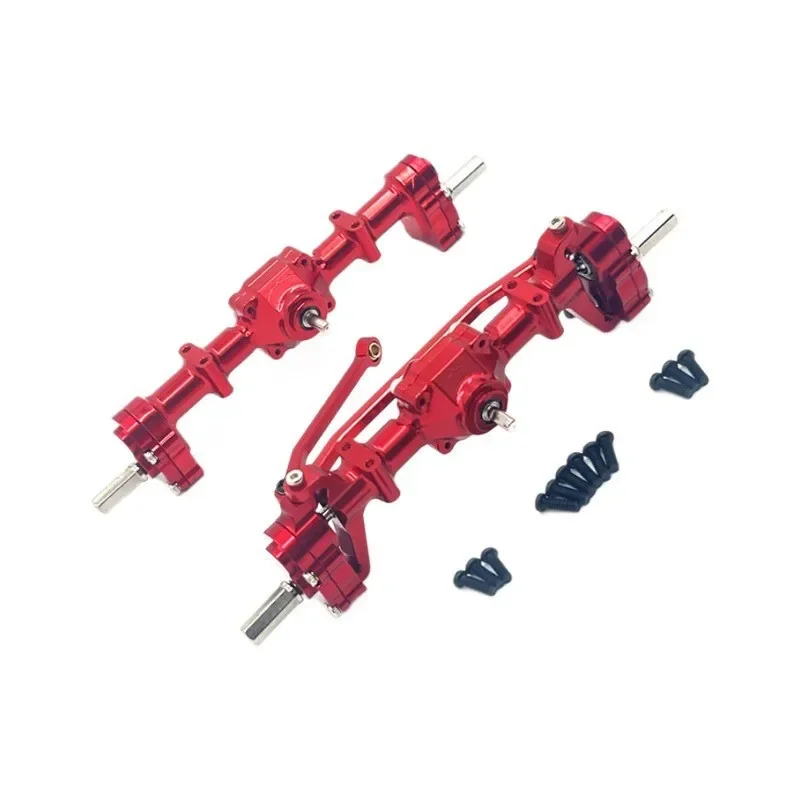 Front Rear Portal Bridge Axle Differential Assembly for WPL C14 C24 C34 C44 C54 C64 C74 B14 B24 Metal Upgrade Parts Rc Car