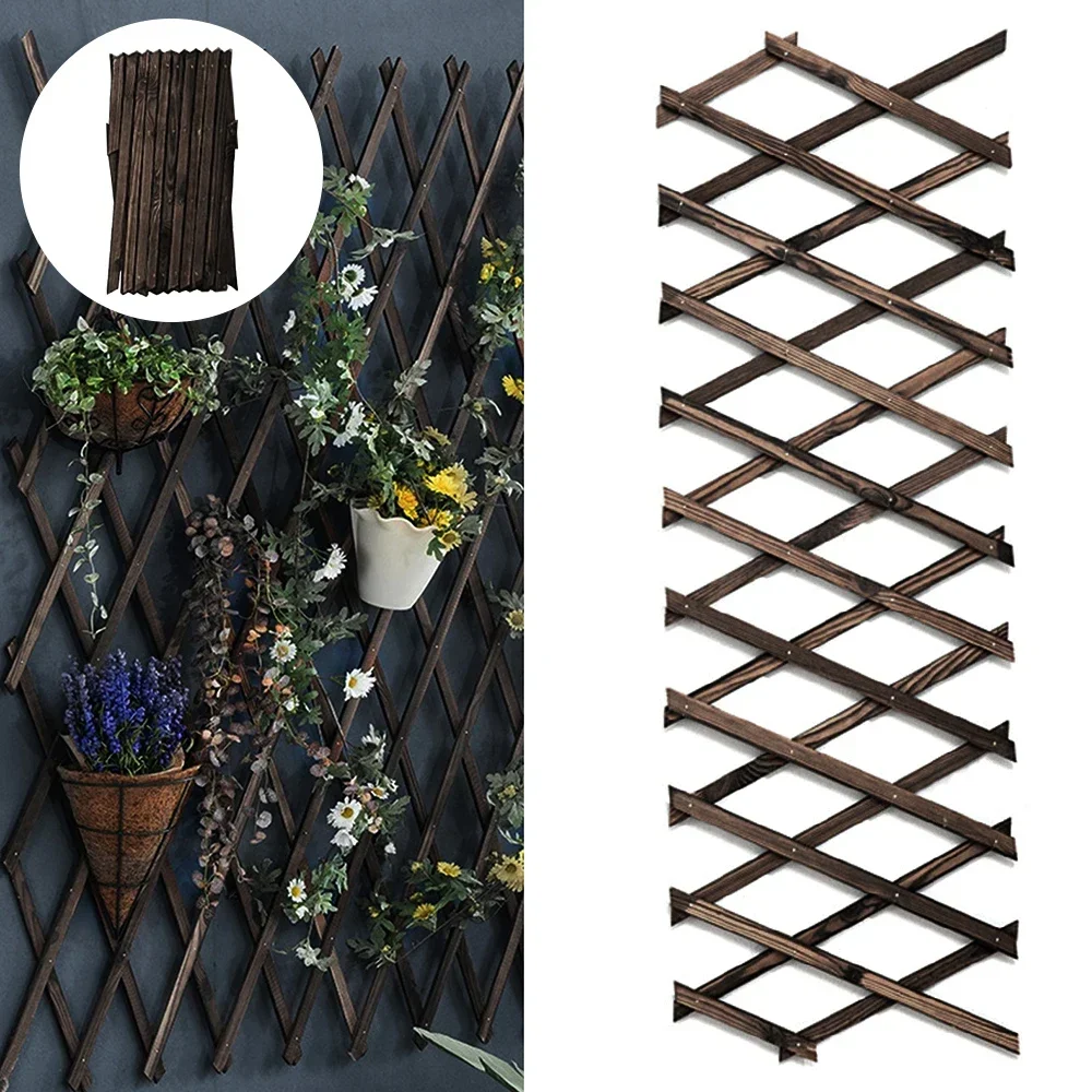 

Garden Folding Grid Flower Stand To Expand Wooden Garden Wall Fence Plant Climbing Frame To Support Courtyard Garden Decoration