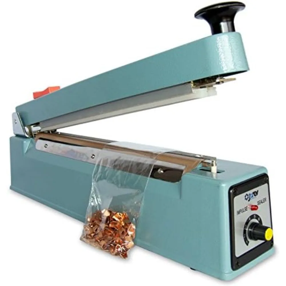 Sigillatrice manuale per sacchetti a impulsi da 12/300 mm con alloggiamento resistente e trasformatore in rame con kit di riparazione 110 Volt