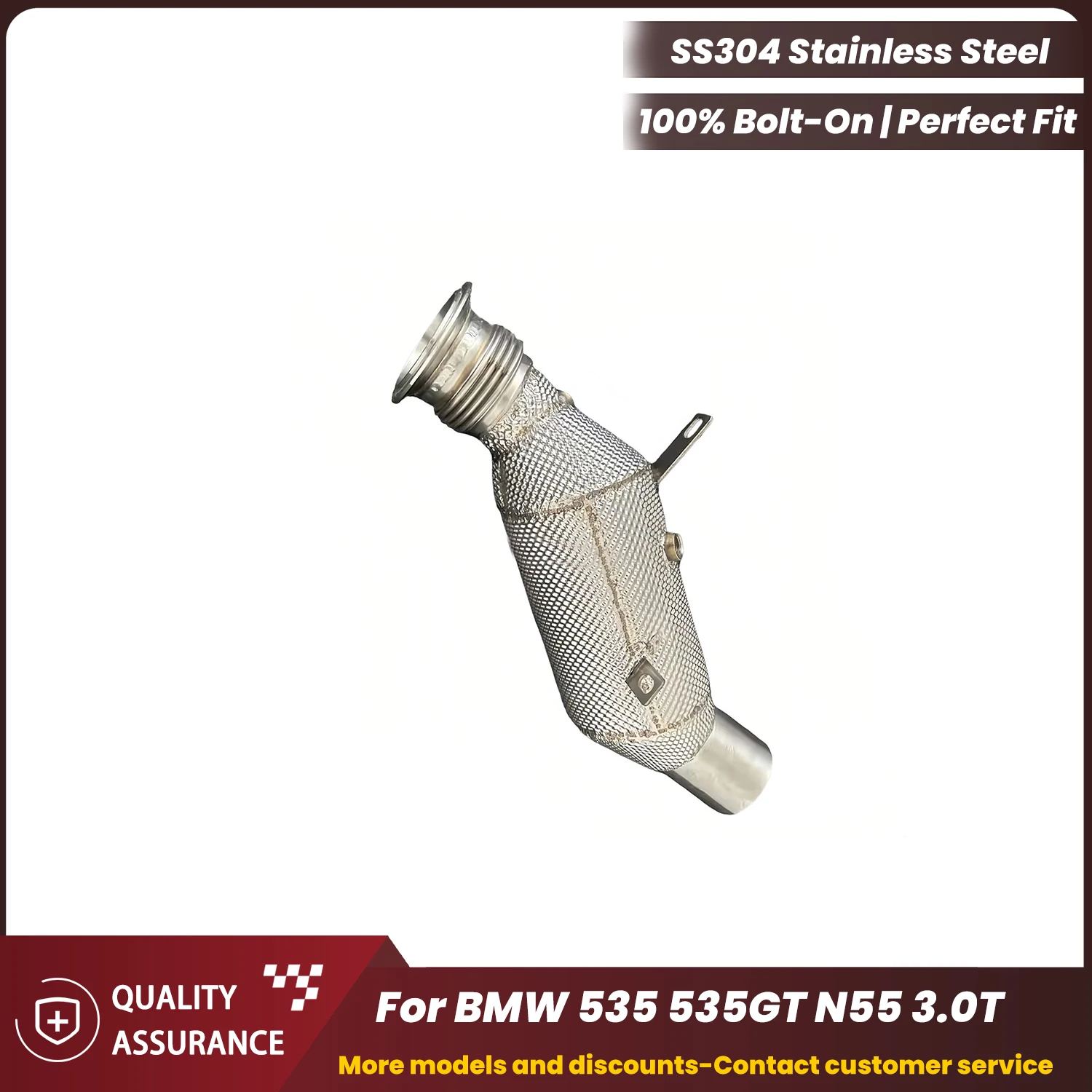 

ECCF Easy Installation Downpipe With Heat Shield For BMW 535 535GT N55 3.0T Aggressive Exhaust High Flow Performance Upgrade