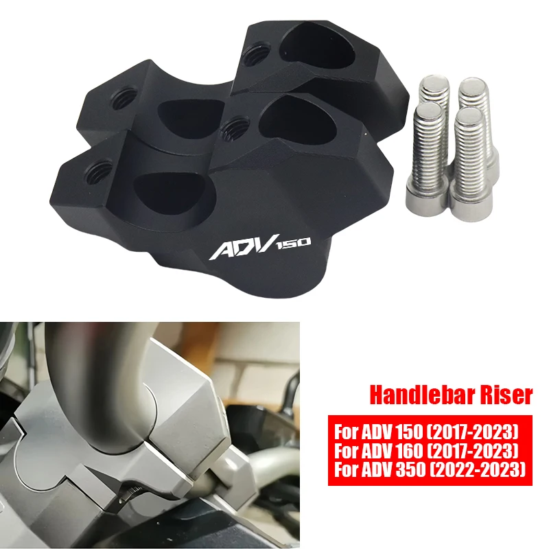 

Handle Bar Raiser Clamp Extension Adjustable For Honda ADV350 ADV160 ADV150 ADV 150 160 350 Better Riding Position