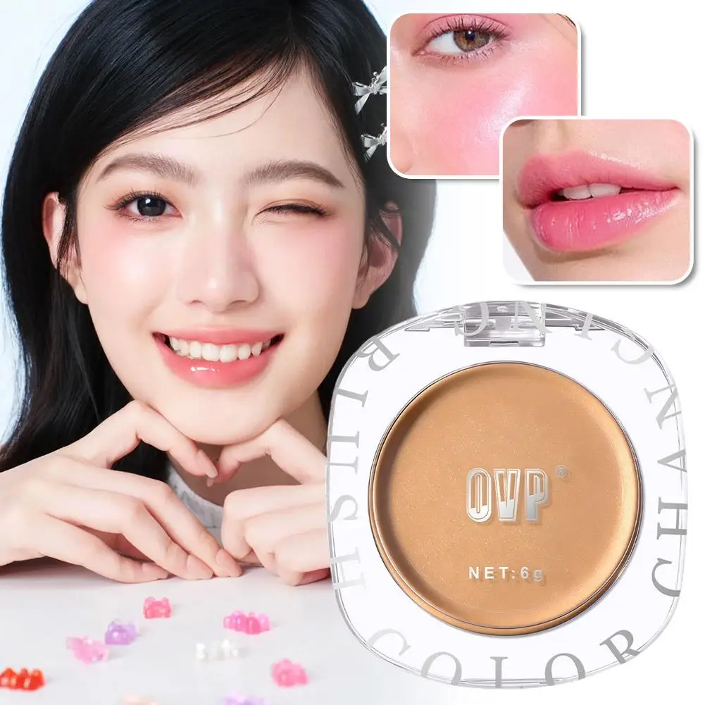 Blush multiuso che cambia colore, illuminante per il viso, trucco impermeabile, polvere per il trucco, cosmetici morbidi per il viso, blush per il contouring Z5O2