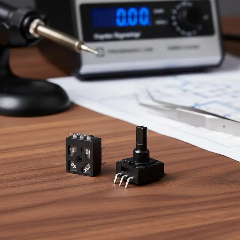 2Pcs Precision Potentiometer B5K 3 Pin 10mm Shaft 60 Degree High Precision For Audio Equipment DIY Electronic Projects