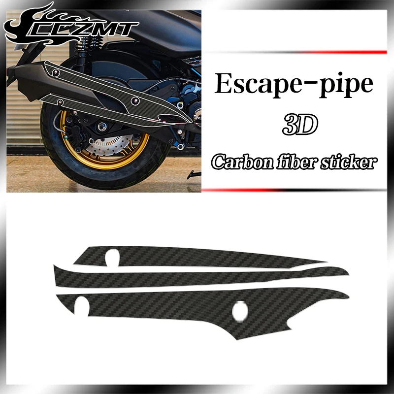 For KYMCO XCITING 250  300 3D Carbon Fiber Sticker Protective Sticker Anti Wear Sticker Fuel Tank  Modification Sticker