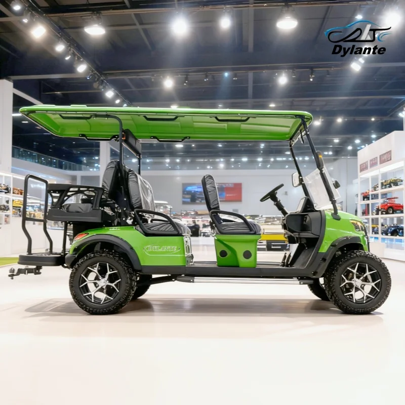 

Hot-Selling American Solar-Powered 10KW Off-Road Hunting Club Multi-Functional Trolley 60V 6-Seat Off-Road Electric Golf Cart