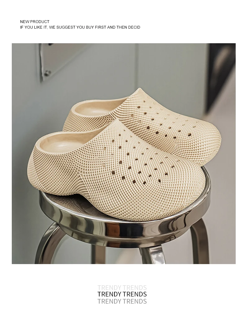 2026 Neue Sommer-Mode Paar-Outdoor-Sandalen mit dicker Sohle und Löchern, EVA Baotou Herren-Sandalen, Luxus-Strandschuhe für Herren, Gartenschuhe – Detail 9