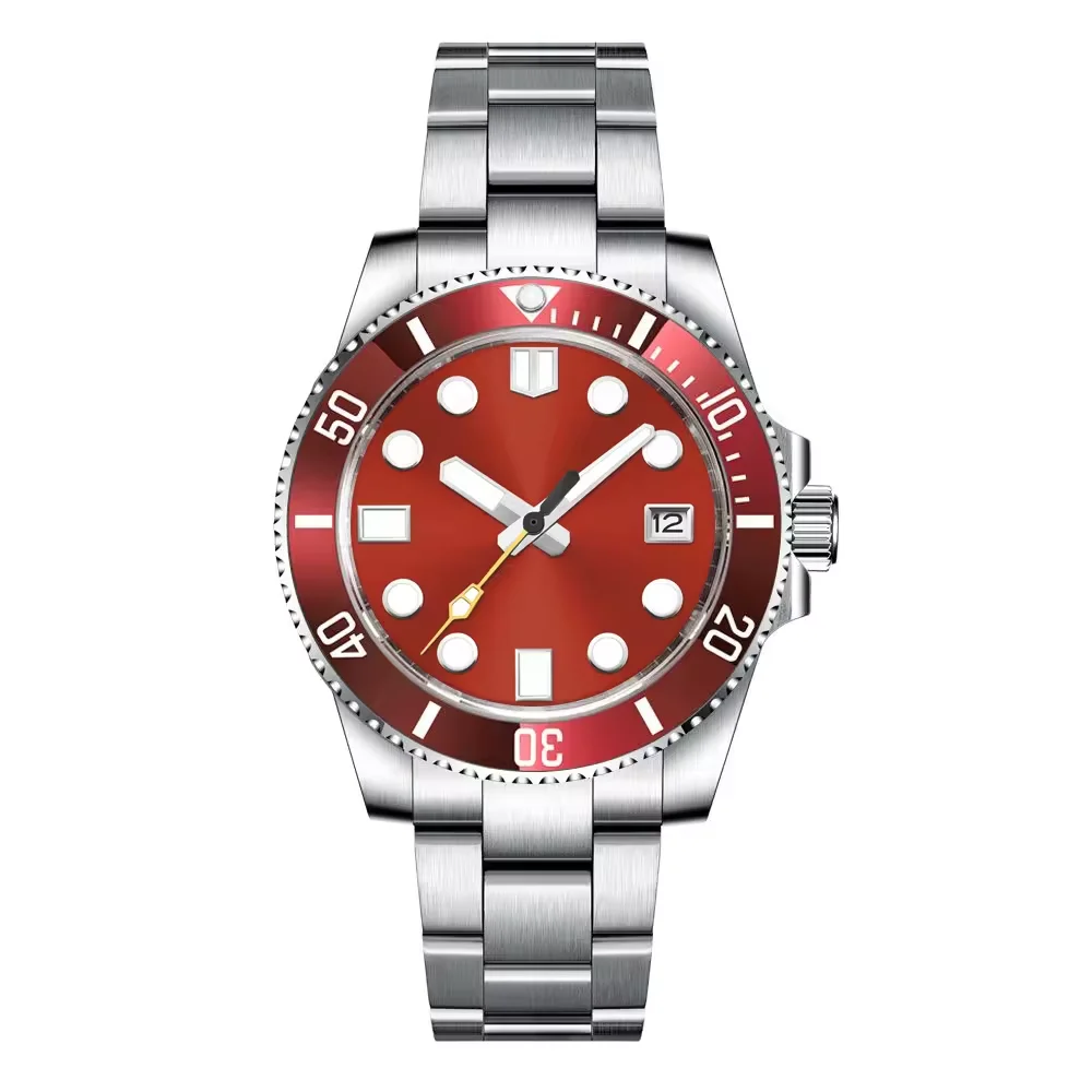 CUSTOM Logo 40mm Men's Automatic Mechanical Watch Stainless Steel Luminous Date Sports Casual Luxury Watch Gift for Men Sapphire view 4