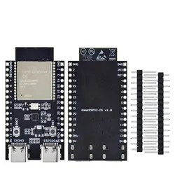 TZT ESP32 / ESP32-C6 WiFi + Bluetooth Internet Of Things scheda di sviluppo Dual Type-C Core Board ESP32-C6-DevKit C N4R2