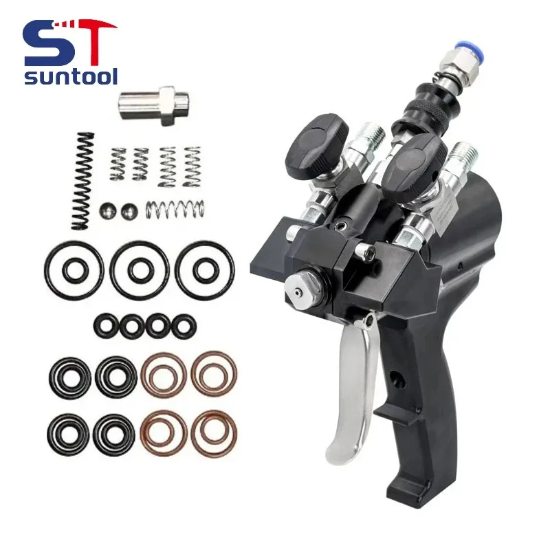 Suntool  PU P2 Polyurethane Foam Spray Gun 35Mpa  Air Purge Spray Gun Self Cleaning with Accessories Combination