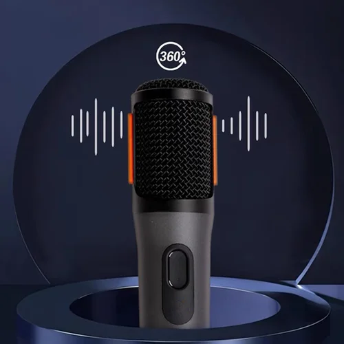 Imagen 2 del producto Micrófono inalámbrico PartyBox micrófono portátil recargable UHF de doble canal con receptor batería de larga duración para Karaoke