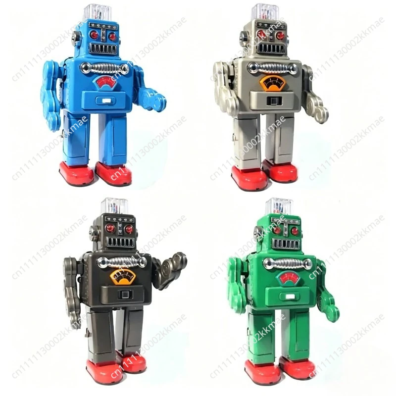 Vintage Steampunk TR2011 Automatic Smoke Robot, Iron Tin Craft Collectible for Adults, Unique Creative Desktop Decoration Gift