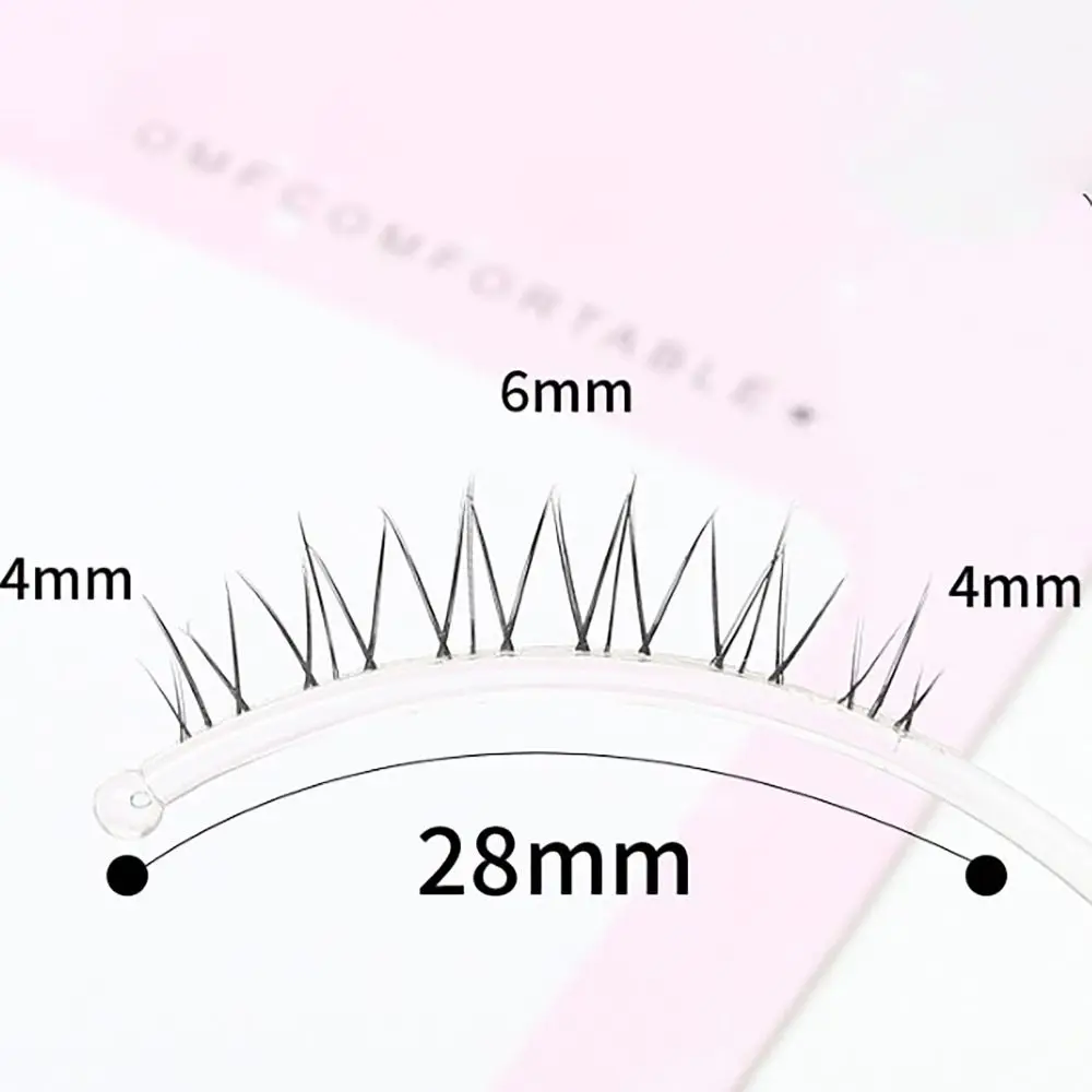 5PAIRS Whole Pair Lower False Lashes Tiny Flame Transparent Stems Eyelash Extension 1:1 Reduction Eye Makup Tool Beauty