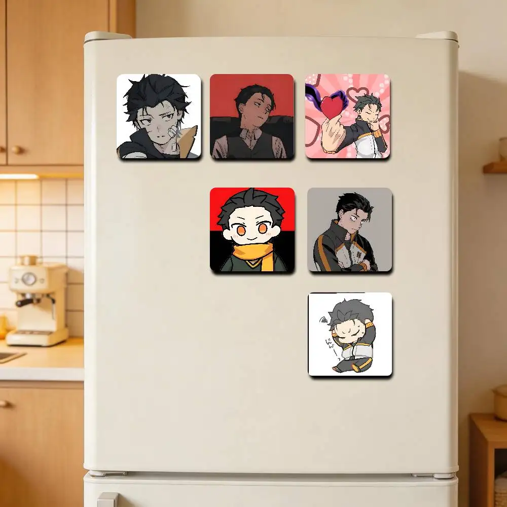 R-Re0 Natsuki-S Subaru Cute Cartoon Anime Refrigerator Magnets Soft Magnetic Heat Transfer Refrigerator Magnets Gift