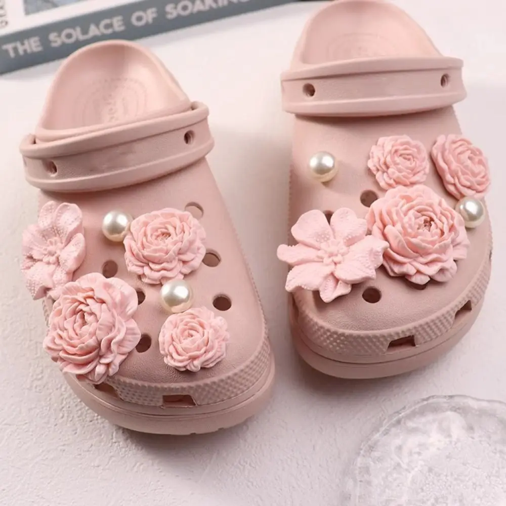 패션 DIY 꽃 신발 장식 만화 꽃다발 디자인 구멍 신발 꽃 신발 버클 신발 액세서리 장식