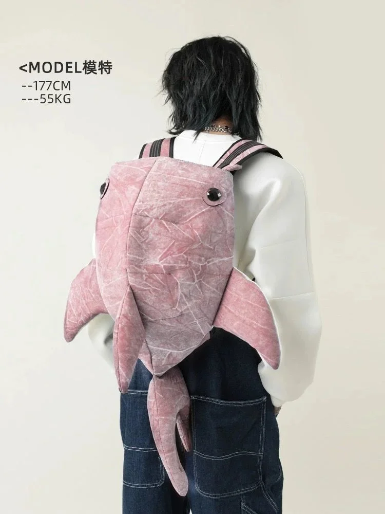 Sac à dos drôle en forme de requin baleine pour hommes et femmes, sac de voyage durable, sac à dos de dessin animé extérieur mignon, cartable étudiant, grande capacité