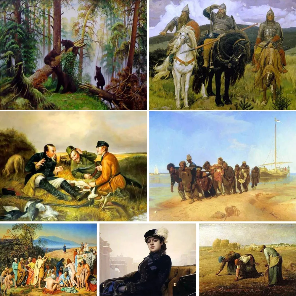 5D Diy Diamond Embroidery Famous Russian Paintings Diamond Painting Needleworks Cross stitch Needleworks Home Decor J3400