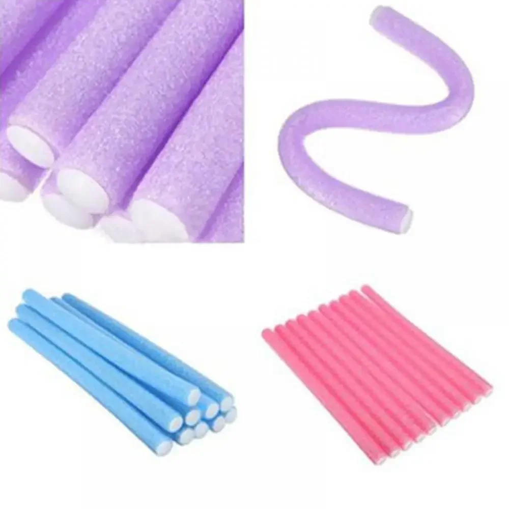 10pcs Sponge Hair Curler No Heat Hair Roller Wave Formers Sticks Perm Rods Hair Styling Tool Heatless Hairs Curler бигуди