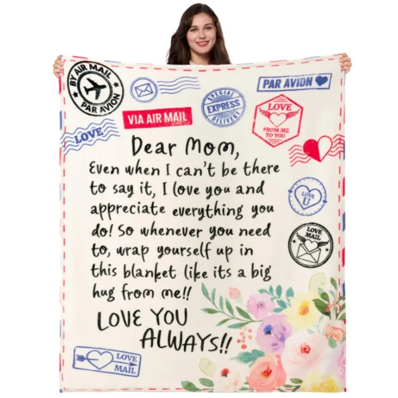 بطانية عيد الأم هدية للأم بطانية أمي ناعمة من الفلانيل للزوجة والجدة هدية عيد ميلاد لابن الابن #1