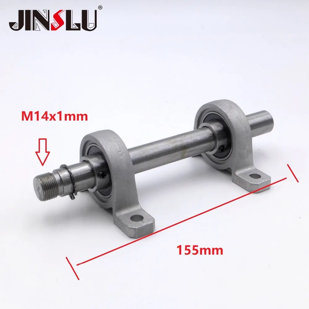 

2 Bearing and M14x1mm M14 Spindle Shaft 156 mm x 14.94 mm for Mini Lathe Chuck Cartridge K01-6 5K02-50 K02-65 K01-63B