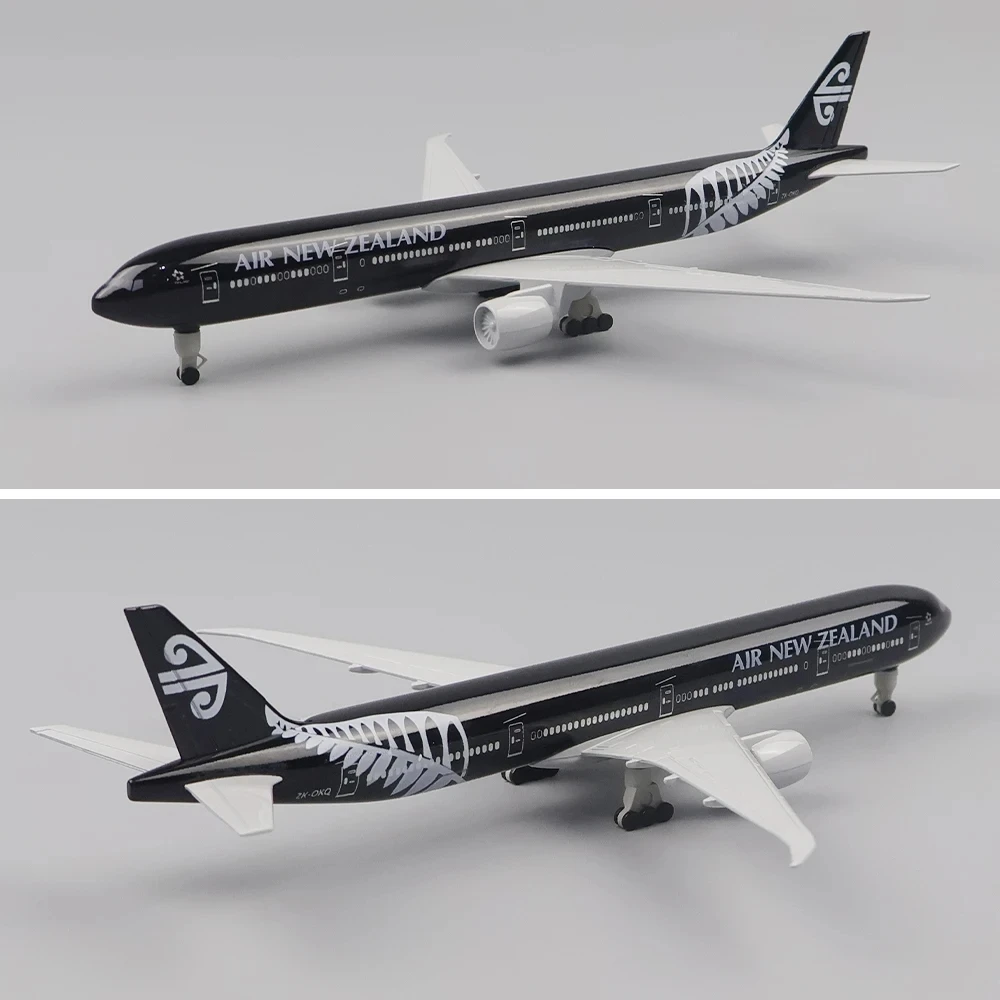 Metal Aircraft Model 20cm1:400 Zealand Boeing777 Metal Replica With Landing Gear Alloy Material Aviation Simulation Boy Gift