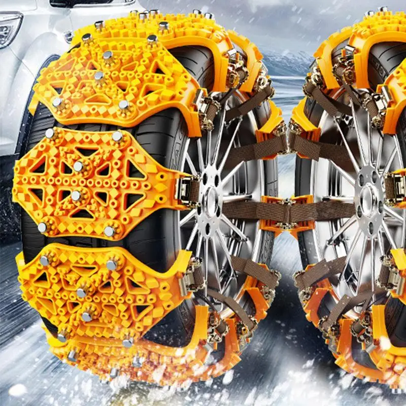 Car Tires Snow Chains Universal anti-skid chain Car Tire Traction Chain Thickening Portable Chains Steel Plate Gear Design Chain