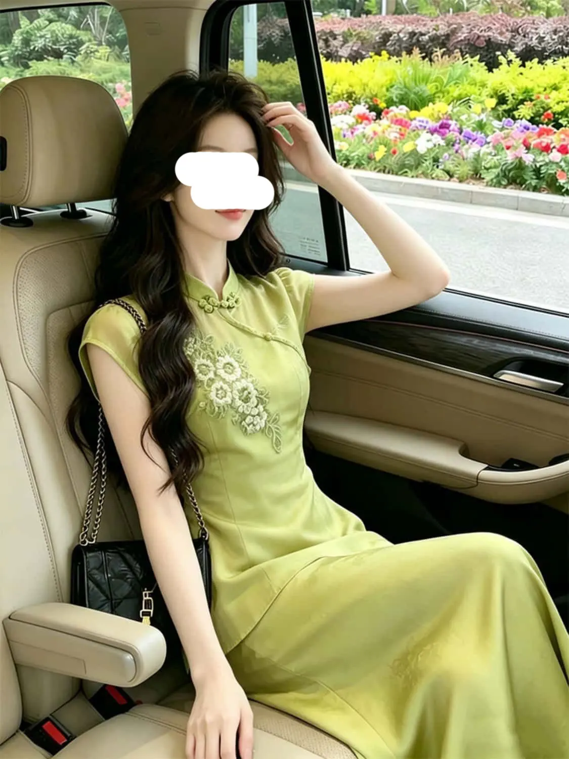 

Chic Summer 2026 Two-Piece Set Elegant Korean Style Polyester Fiber Short Sleeve Slimming Fit Stand Collar Daily Wear