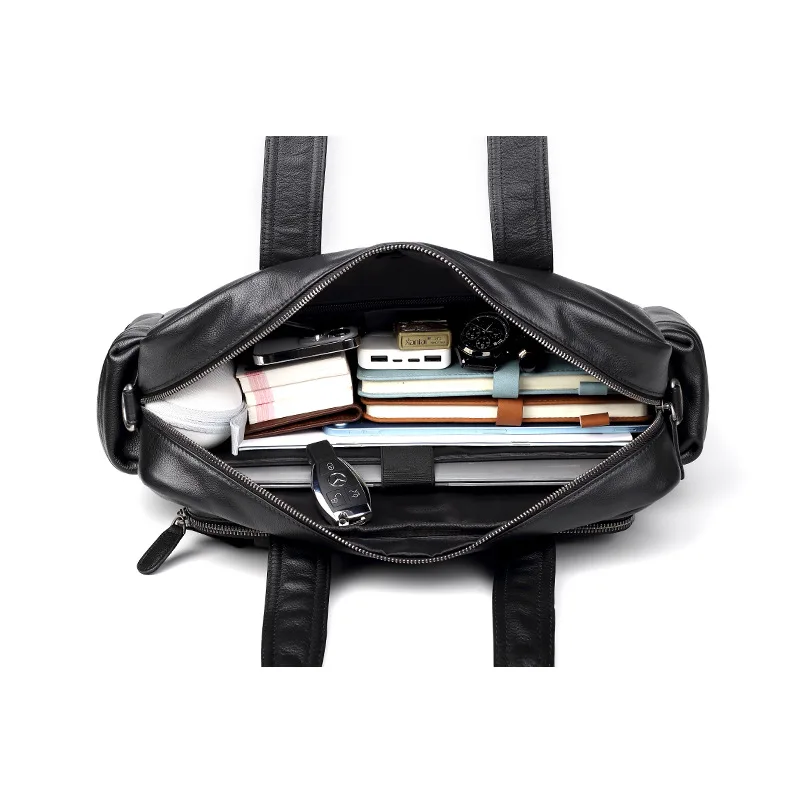 Nova bolsa masculina de couro, pasta casual, bolsa de viagem elegante, bolsa de luxo de grande capacidade, bolsa de ombro, bolsa crossbody