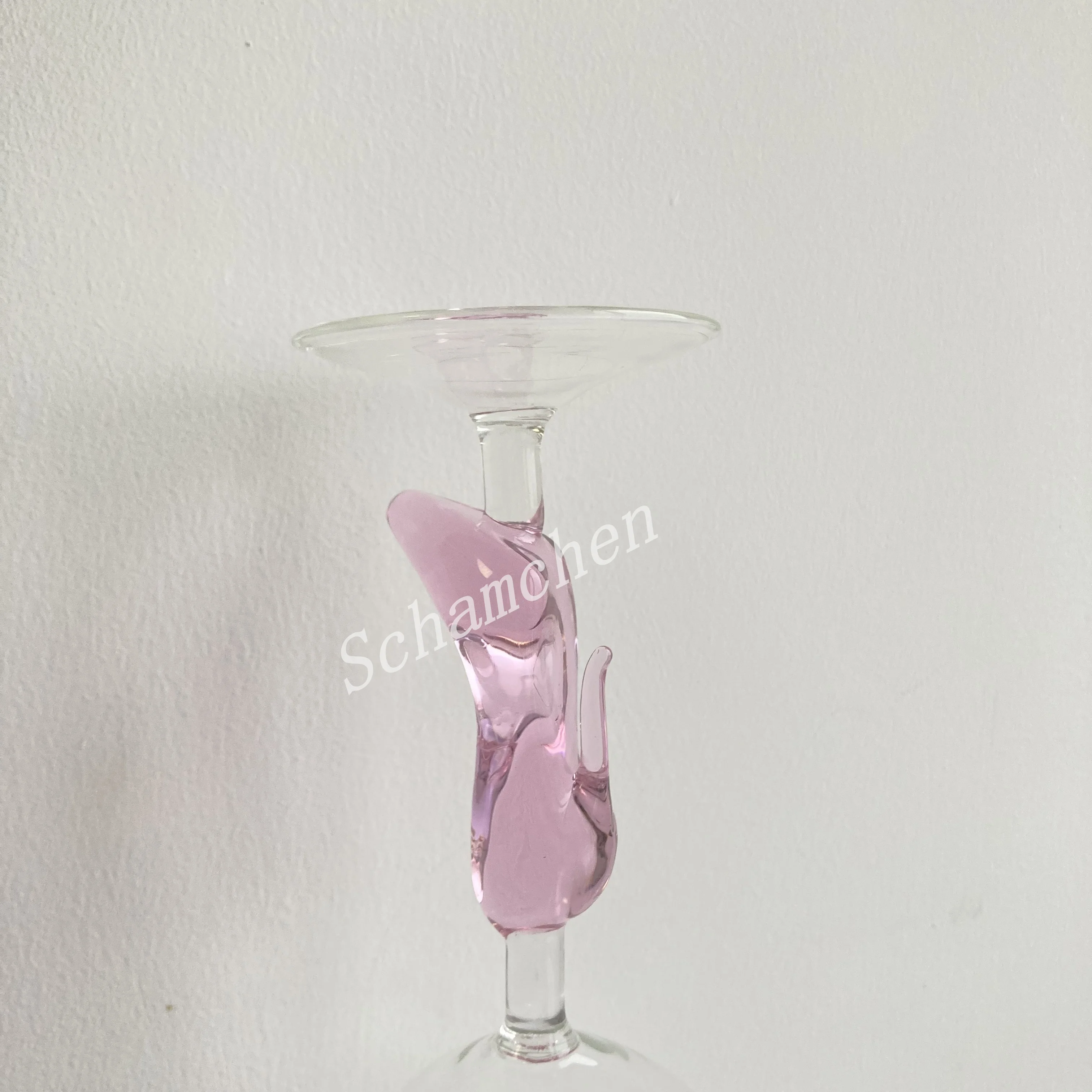 Creative Red Wine Cocktail Glasses Cup With Pink High Heel Shoe Stem 300ml 10oz Glass Cup