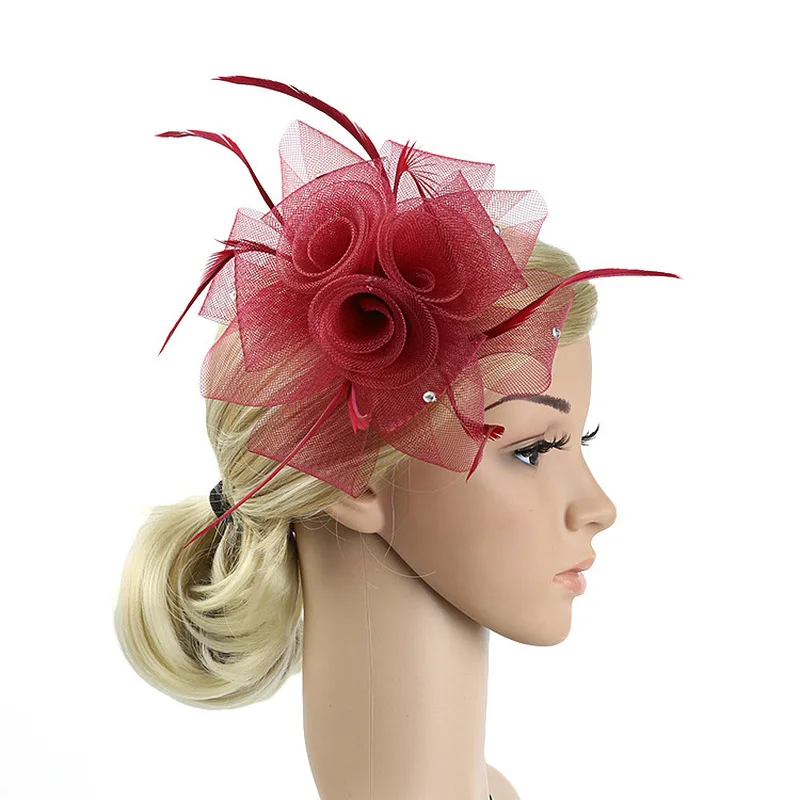 Magazine-style European and American popular bridal veil, floral headpiece with rhinestones, suitable for studio photoshoots, ru