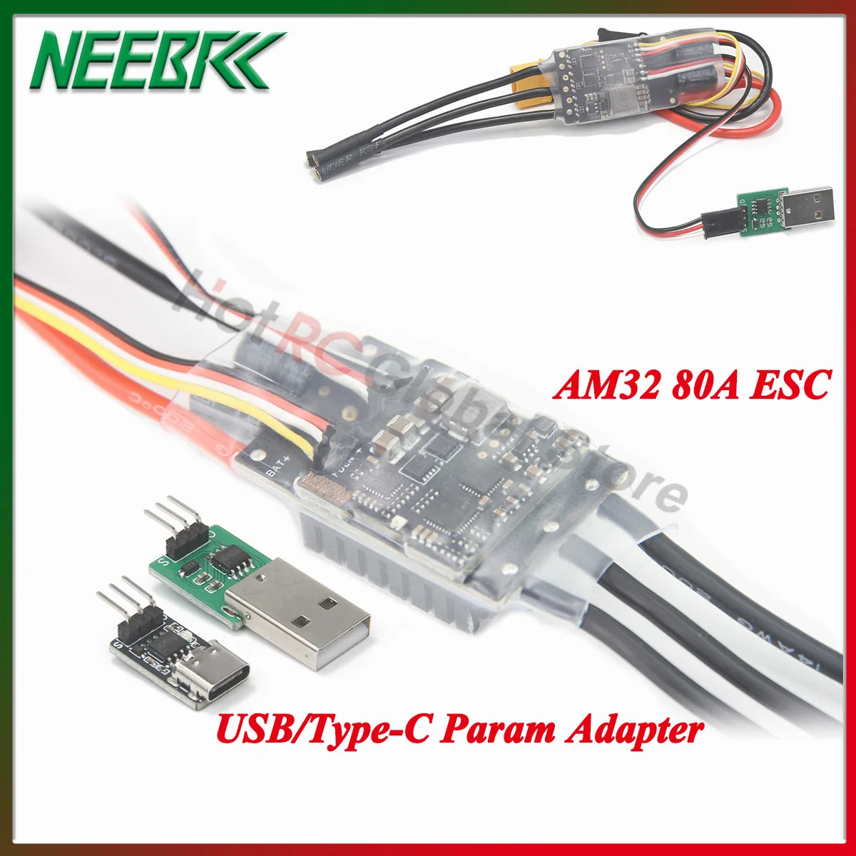 

AM32 80A Brushless Programming ESC 2~6S BEC 5-8.2V Parameter Adjuster for 1/8 1/10 RC Crawler Car Axial Traxxas SCX10 TRX4 TRX6