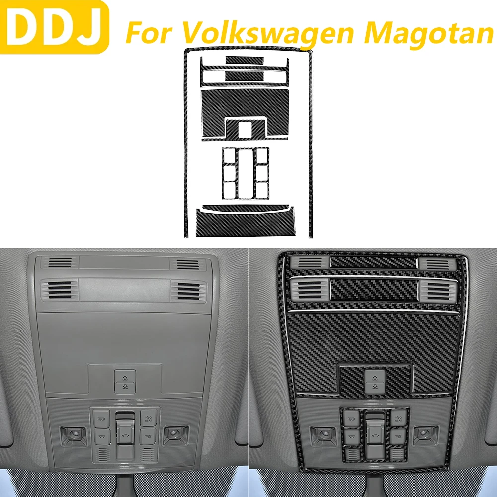 

Для Volkswagen Magotan CC 2017-2024 настоящая передняя крыша из углеродного волокна, лампа для чтения, накладка на панель, набор накладок, автомобильные аксессуары, наклейка