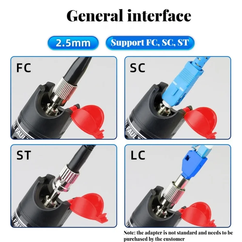 50mw Visual Fault Locator, FTTH Fiber Optic Cable Tester 50KM Range VFL Fiber Optic Tester Pen Red Laser Optical Fiberlight 50KM