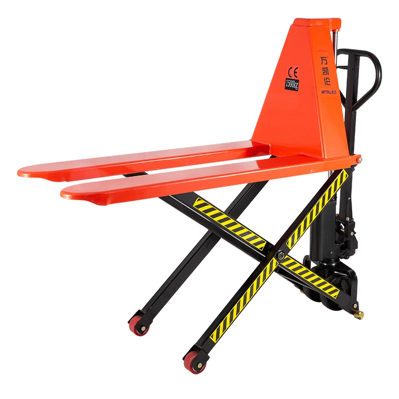 

Custom Logo 1500kg High Lift Pallet Truck Hydraulic Trolley Hand Stacker