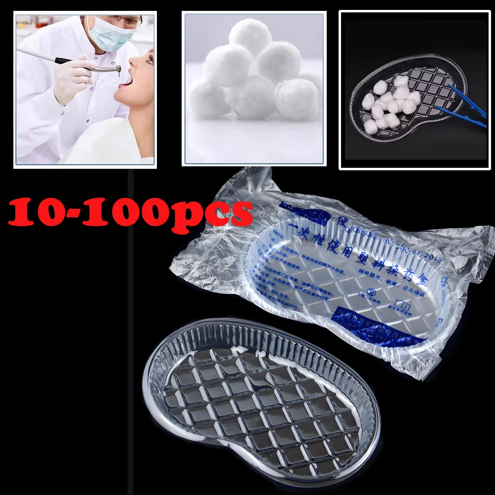 

10-100PCS Disposable Sterile Kidney Tray Disinfection Waist Dish Plates Storage Box For Dental Medical Surgical Tray