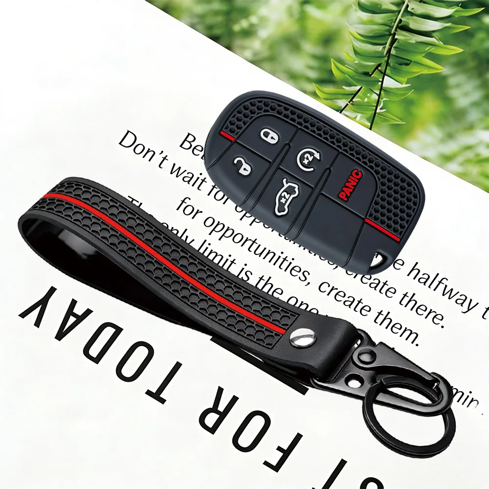 

Keychain Car Smart Key Case Cover 5 Buttons For Jeep Renegade Frand Cherokee Dodge Journey Charger Chrysler 200 300 Shell Fob