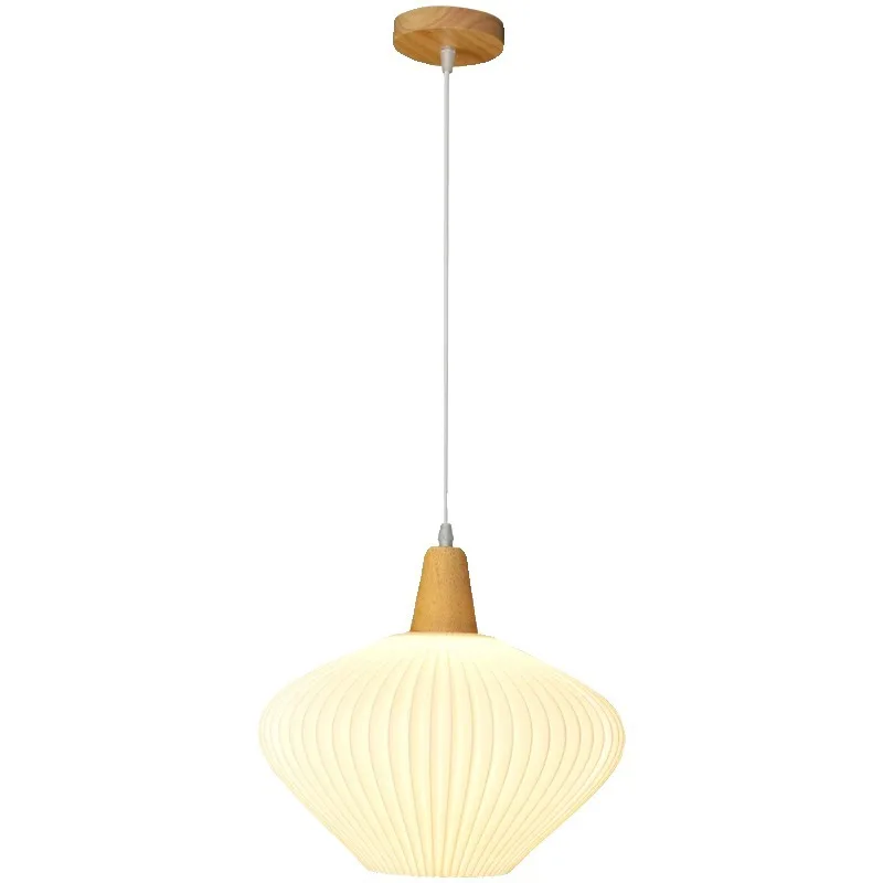 12.2 inch Nordic modern minimalist restaurant chandelier designer log wind bedroom bar boarding staircase home lighting