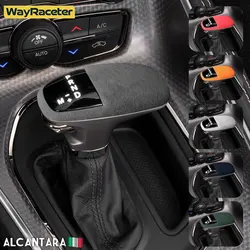 Alcantara Wrap ABS Car Gear Shift Knob Cover For Dodge Durango 2021 2022 2023 Challenger Charger SRT 2015-Present Accessories