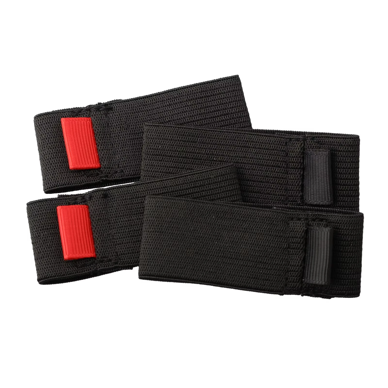 SHIQIAN 4-piece/bag fishing line reel with flexible black and red elastic fishing reel protector pulley accessories S M L LL set