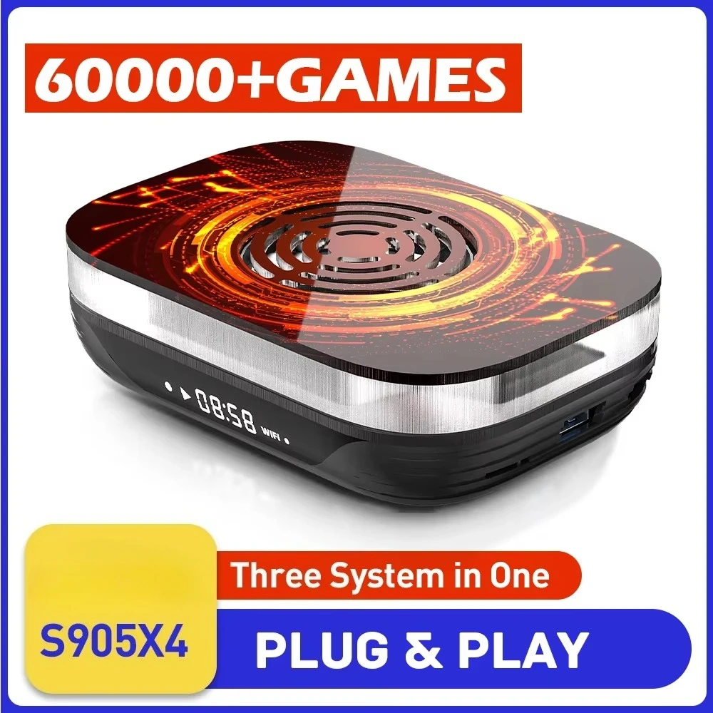 Super Console X4 Plus Retro Game Console For PSP/PS1/N64/Sega Saturn/DC 72000+ Game Games 4K/8K HD TV Video Game Player Dual Wif