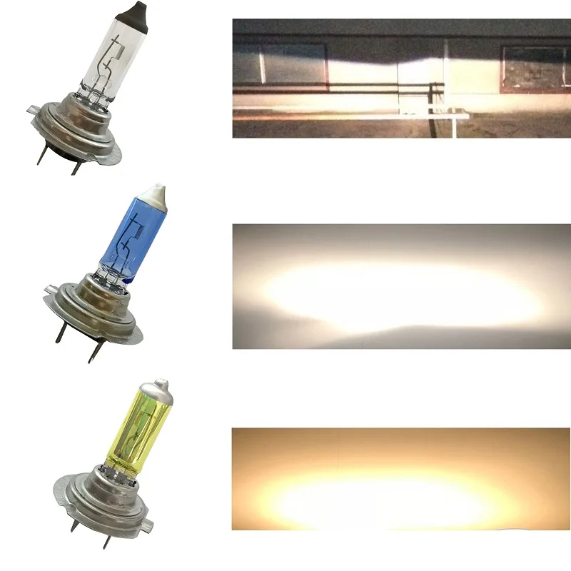 2pcs 6000k Super Bright White H7 Halogen Bulb 12V Car HeadLight Bulb h7 55w 100w Halogen Lamp Car HeadLight Replacement Bulb