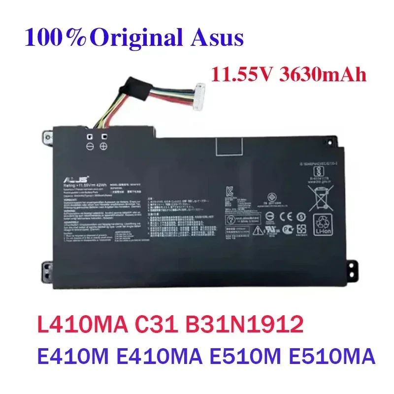 

100% новый оригинальный аккумулятор для Asus E410M E410MA E510M E510MA L410MA C31 B31N1912