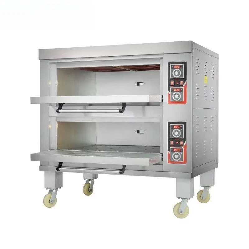 Commercial Industrial High-End Customized Gas Bread Baking Oven 2-deck-6-tray Gas Electric Deck Oven For Professional Bakery