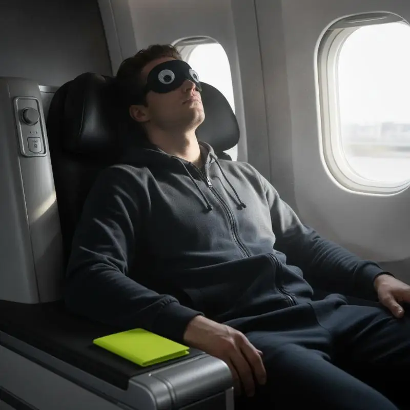 3D Sleep Eye Mask 100% Blackout Large Deep Eye Cups Soft Memory Foam Adjustable for Flight Travel Yoga Home Rest Use