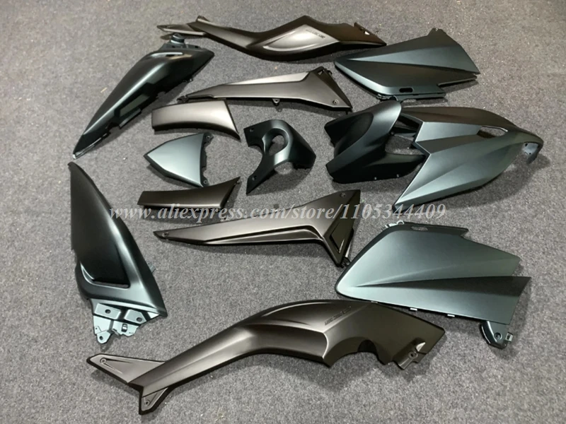 NUOVI Kit Carene in ABS Compatibili con YAMAHA TMAX 530 2012 2013 2014 12 13 14 Set Carrozzeria Personalizzato Grigio Nero