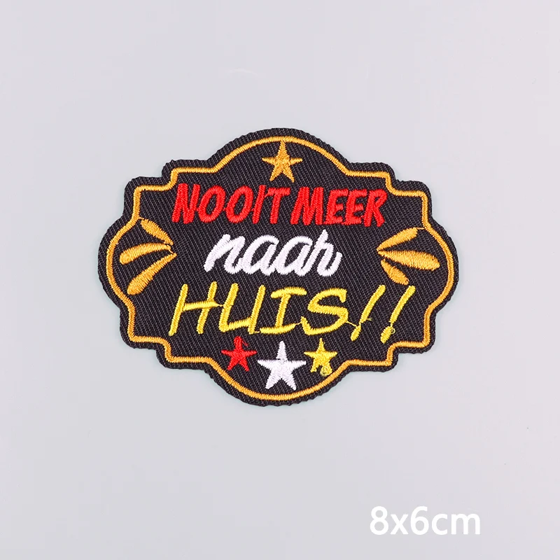 Nieuwe geborduurde patches Oeteldonk embleem patch opstrijkbare patch op kleding Nederland carnaval kikker applique patches voor kleding