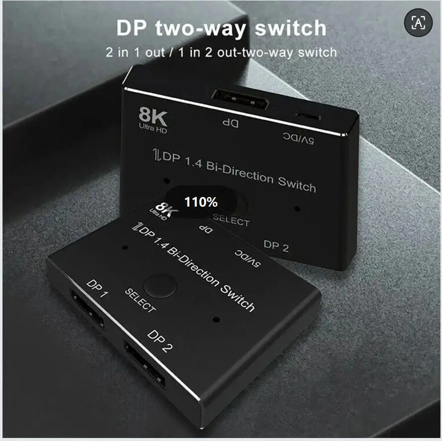 8K@30Hz Dp Switcher…