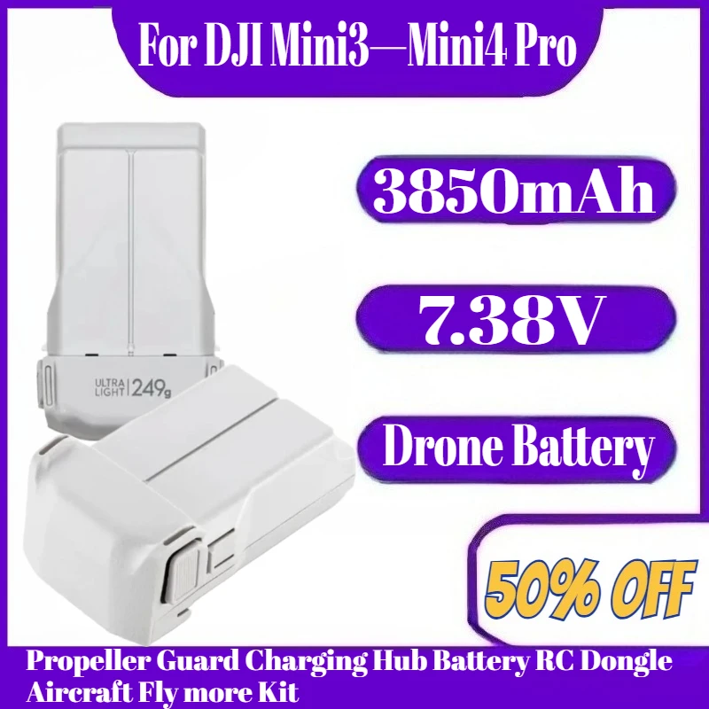 

For DJI Mini3—Mini4 Pro Sealed Spare Replacement Assembly (Propeller Guard Charging Hub Battery RC Dongle Aircraft Fly more Kit)