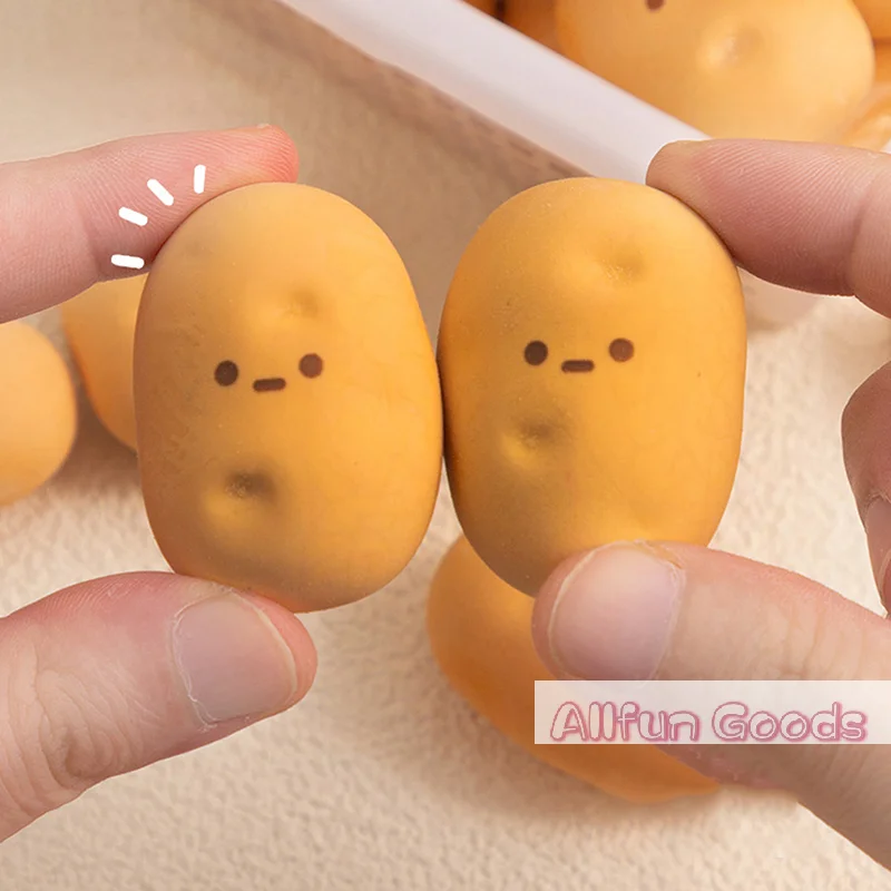 [TG835]New Creative Simulation Food Eraser Potato-shaped Model Children's Homework Pencil Correction Eraser Unique Funny Eraser