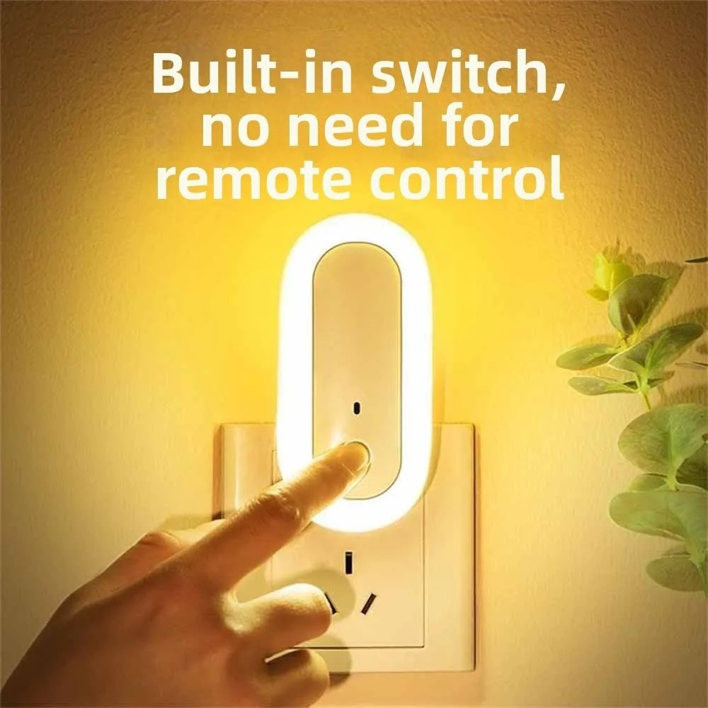 Eye Protection LED Night Light Low Wattage Soft Light Plug-In Night Light With Remote Control Wall Plug-In Socket Wall Light